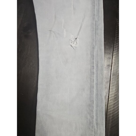 Diesel Basic Jeans Mens 33 Light Wash Straight Leg Button Fly Distressed(HL4) - Picture 4 of 13